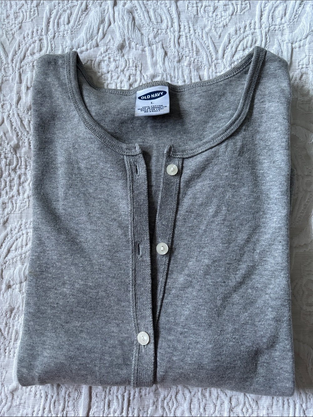 🩶 OLD NAVY 3/4 SLEEVE 💯 COTTON CARDIGAN